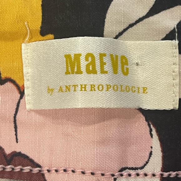 Anthropologie Maeve The Colette Multicolor Floral Wide, Cropped Pants, Size 30 - Picture 5 of 16